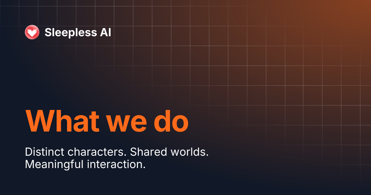 What we do | Sleepless AI